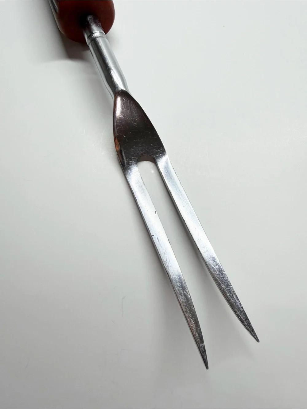 Vintage Japan Bakelight Antler Horn Handle Meat Fork